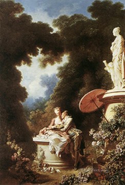 The Confession of Love Jean Honore Fragonard Rococo Oil Paintings